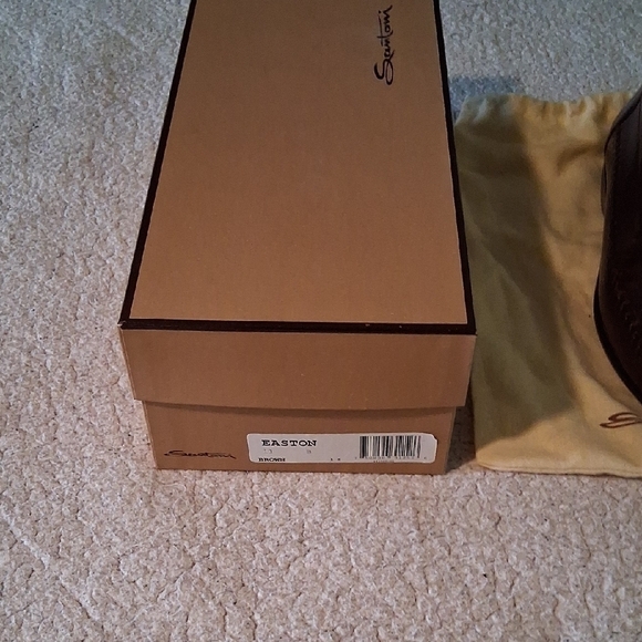 New Santoni Brown Leather Easton Tassel Loafers main image 5